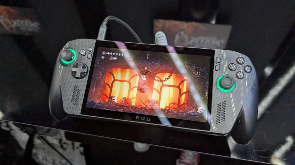 Hollow Knight: Silksong running on an Asus Xbox ROG Ally X.