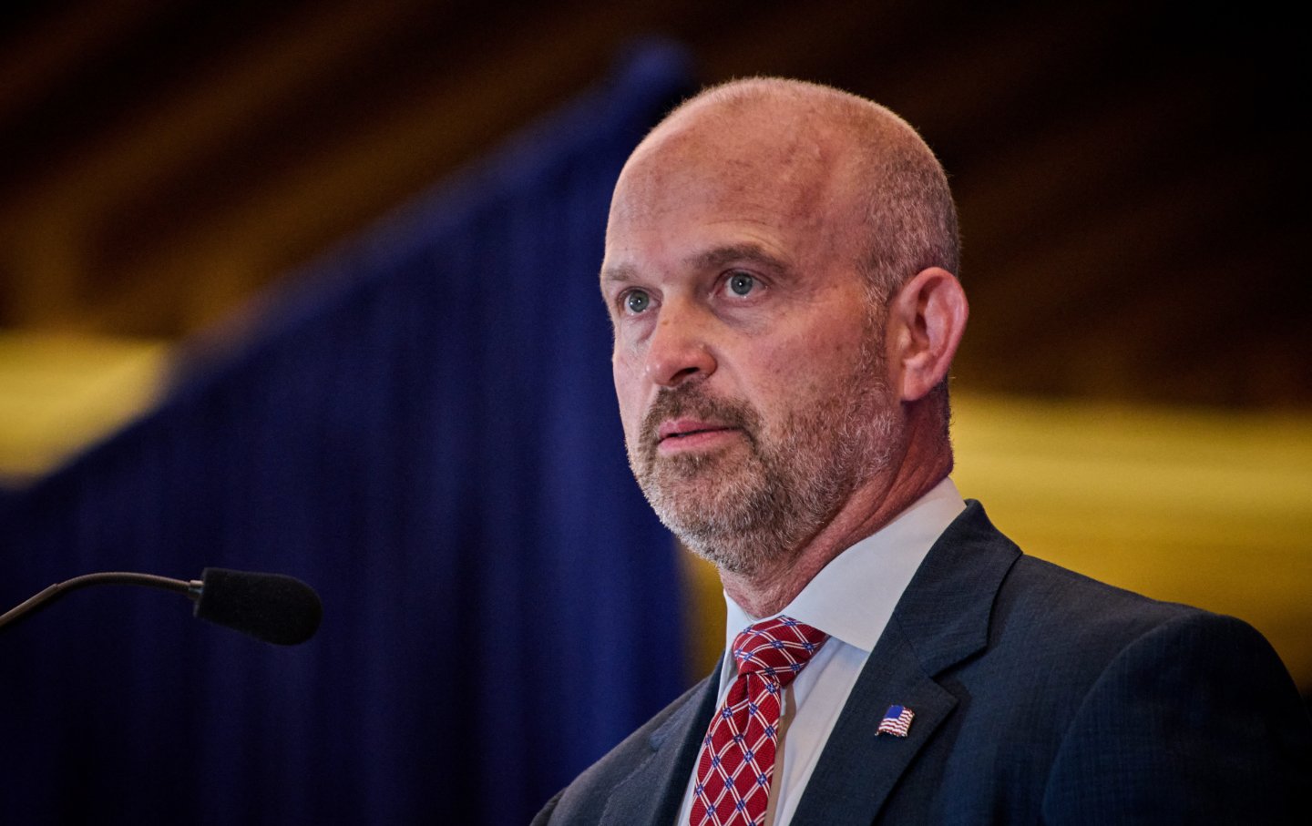 The Heritage Foundation’s Kevin Roberts speaks at the National Conservative Convention in Washington, DC, on September 2, 2025.