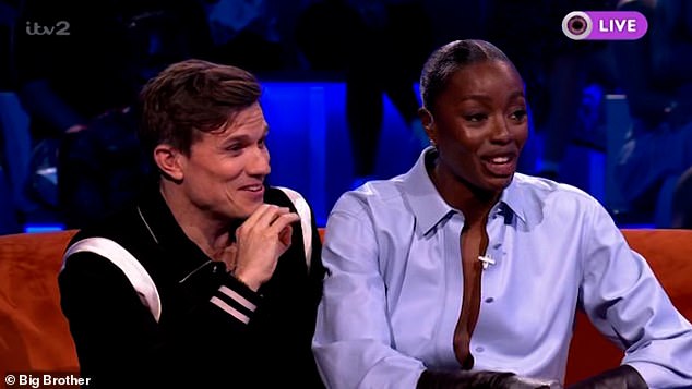 Despite being in top spirits, when Nancy was greeted by hosts AJ Odudu and Will Best, they revealed a damning revelation about the vote