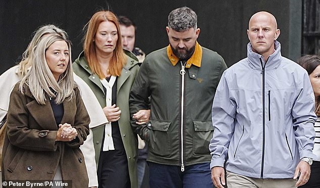 Jenni and David Stancombe and Lauren and Ben King pictured arriving at the public inquiry, in Liverpool