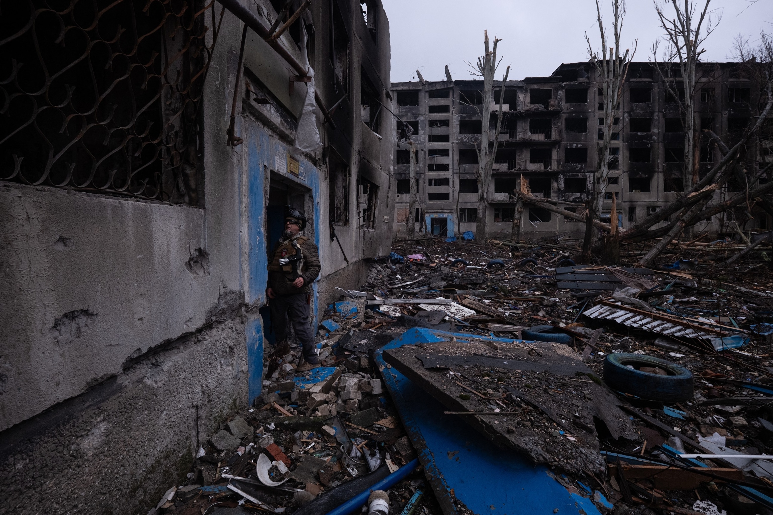 PHOTO: This handout photograph, taken on Nov 12. 2025, and released on Nov. 15, 2025 by the press service of the 93rd Kholodnyi Yar Separate Mechanized Brigade of the Ukrainian Ground Forces, shows a Ukrainian serviceman in the town of Kostyantynivka.