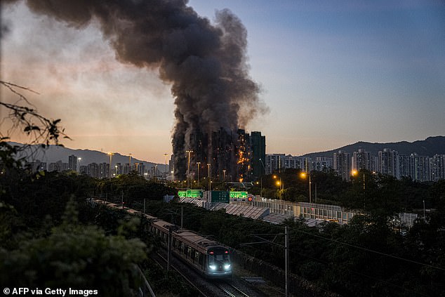 The blaze was reported midafternoon Wednesday and was upgraded to level 5 - the highest level of severity