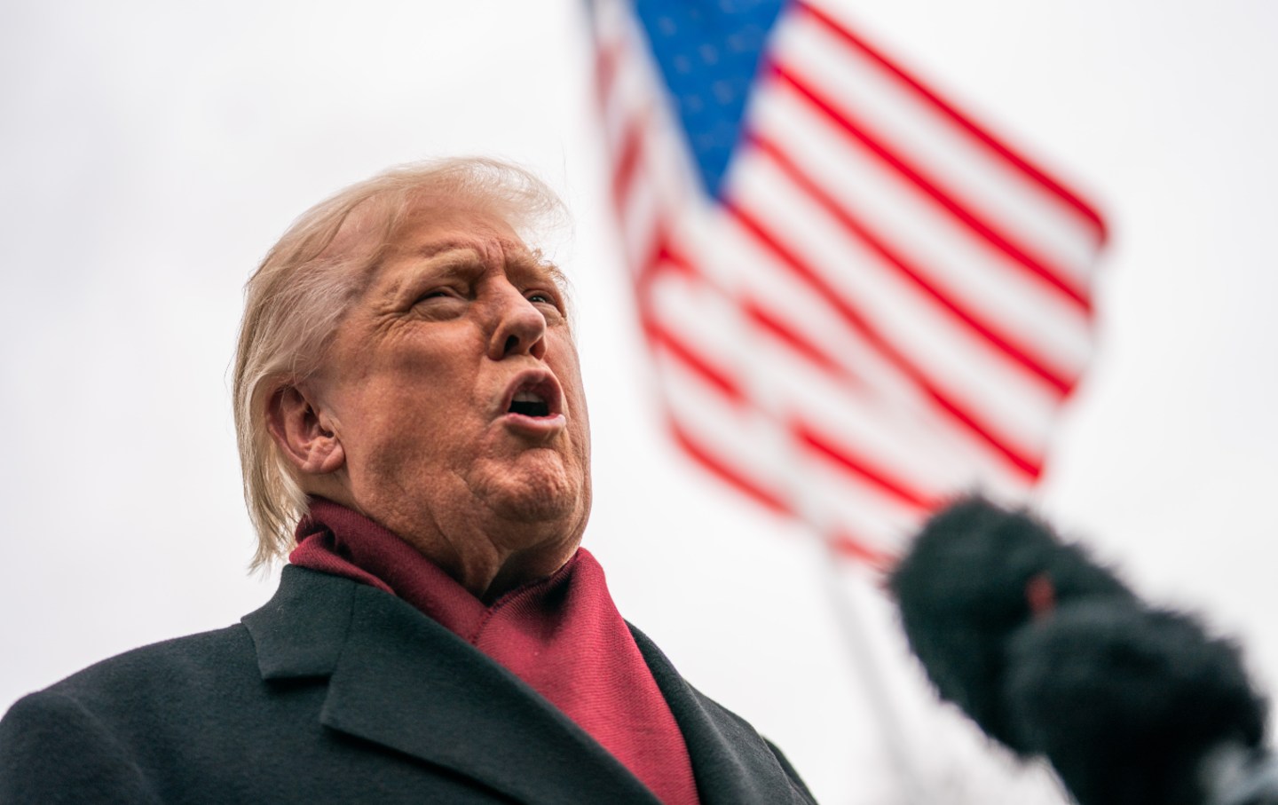 Trump speaking to reporters