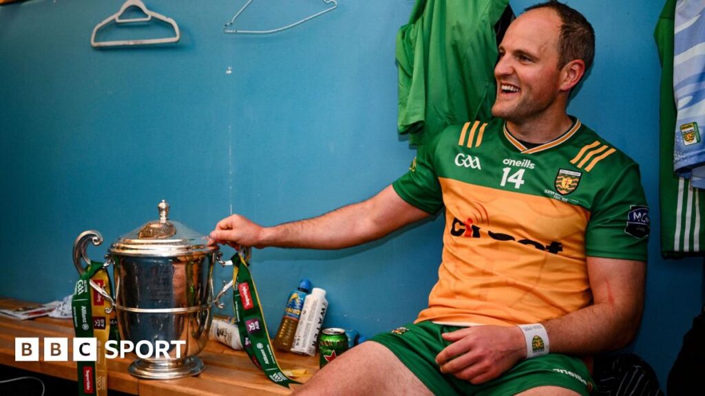 Michael Murphy celebrates winning the Ulster Championship