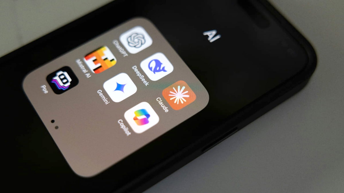 Apps displayed on phone within an 