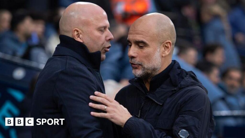 Private: Man City and Liverpool become hunters – how key is Etihad meeting? Liverpool head coach Arne Slot and Manchester City counterpart Pep Guardiola are trying to chase down Arsenal at the top of the Premier League.