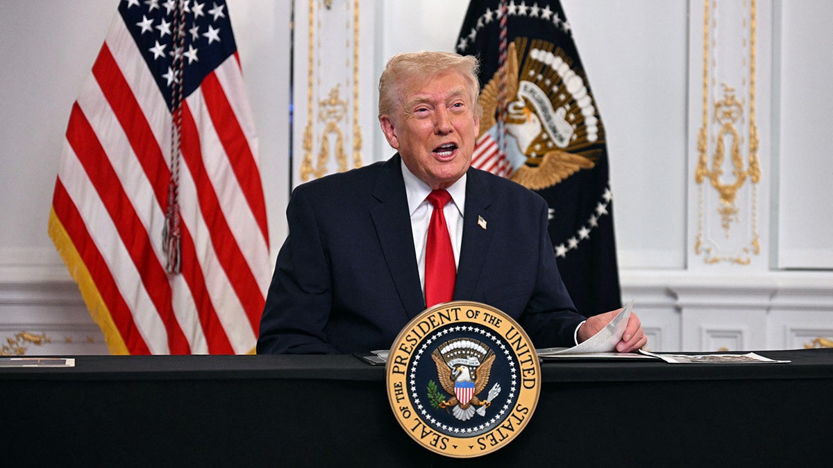 Trump speaking to service members from Florida.