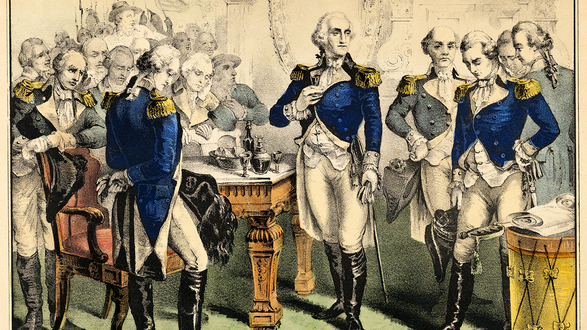 Washington Taking Leave of the Officers of His Army–at Francis's Tavern, Broad Street, New York – 