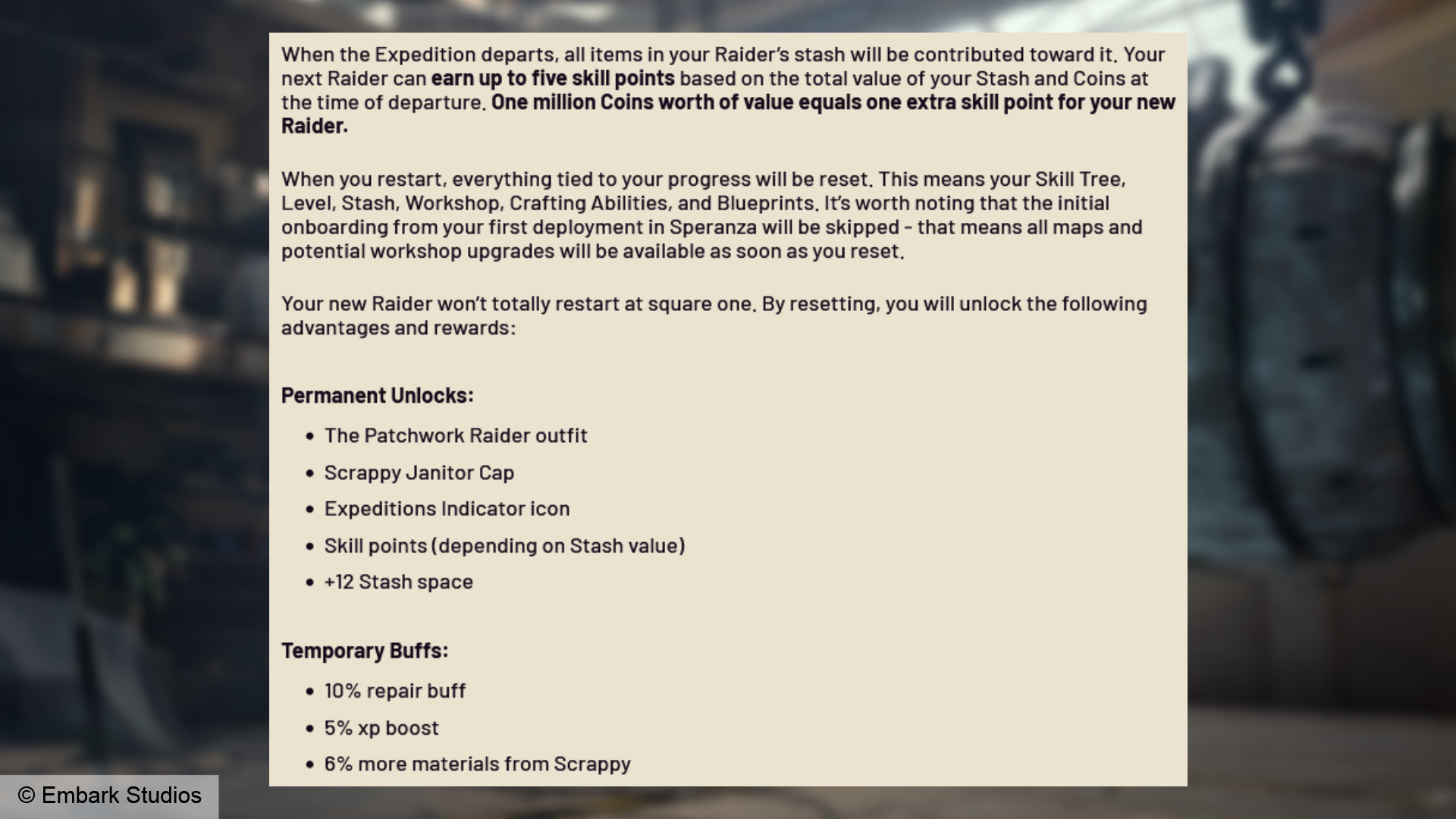 Post from Embark Studios on the Arc Raiders wipe: 