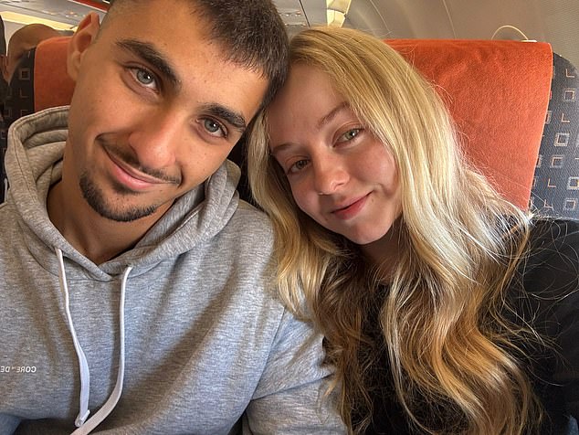 Elizabeth Rowland and her partner who sat three rows in front of the woman on the plane says her family were talking to her and 'acting as if she was alive'