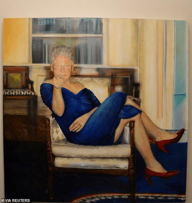 Pictures of Epstein's home revealed what appeared to be a portrait of Clinton in a dress
