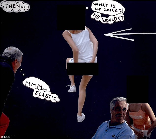 Further images from what appears to be a scrapbook showing Epstein's relationship to a young woman