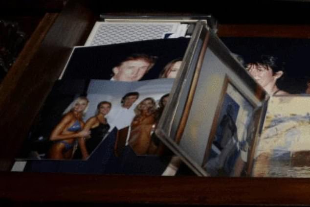 Scrapbook images included pictures of Trump