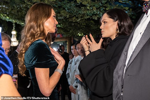 The princess was also seen sharing an emotional moment with Jessie J as the pair discussed their individual cancer battles