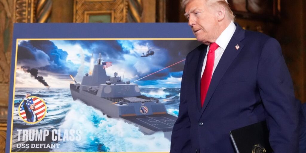 Trump says he will lead the design of his new class of warships along with the Navy ‘because I’m a very aesthetic person’