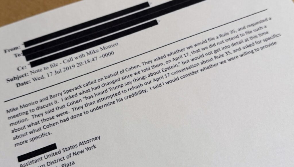 DOJ erroneously discloses information meant to be redacted from Epstein files