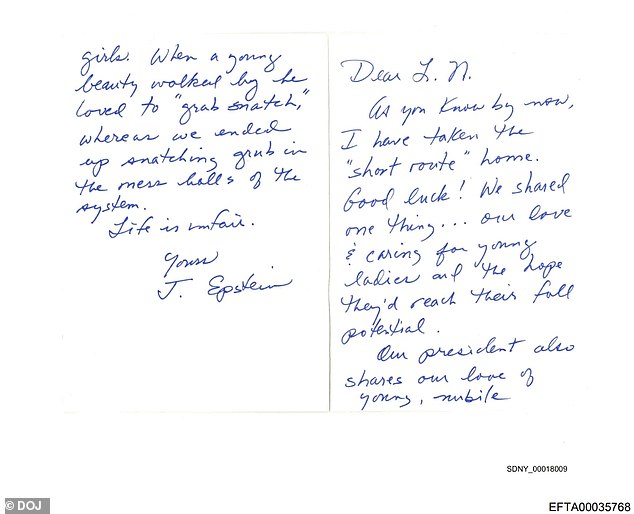 Newly released Epstein files from the Department of Justice have revealed the disgraced financier's last correspondence before he was found dead in his cell