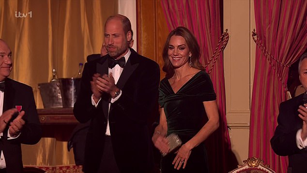 Princess Kate beamed as Jason Manfordtook the reins of the Royal Variety Show with performances by Jessie Jand Stephen Fry