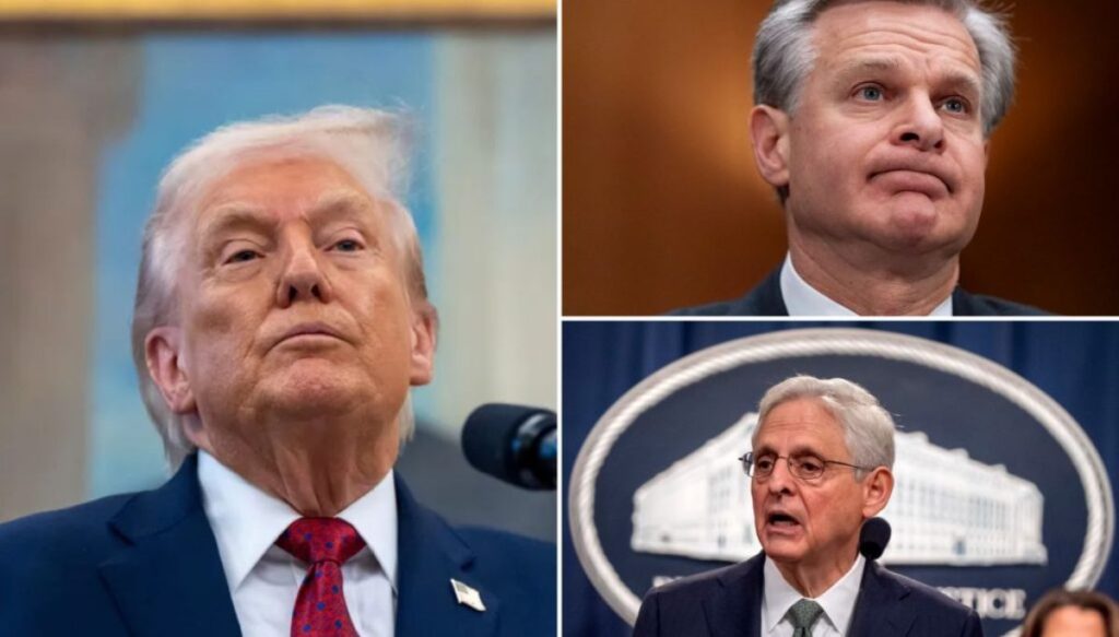 Trump ‘reTruths’ post calling for arrest of former FBI Director Wray and former AG Garland