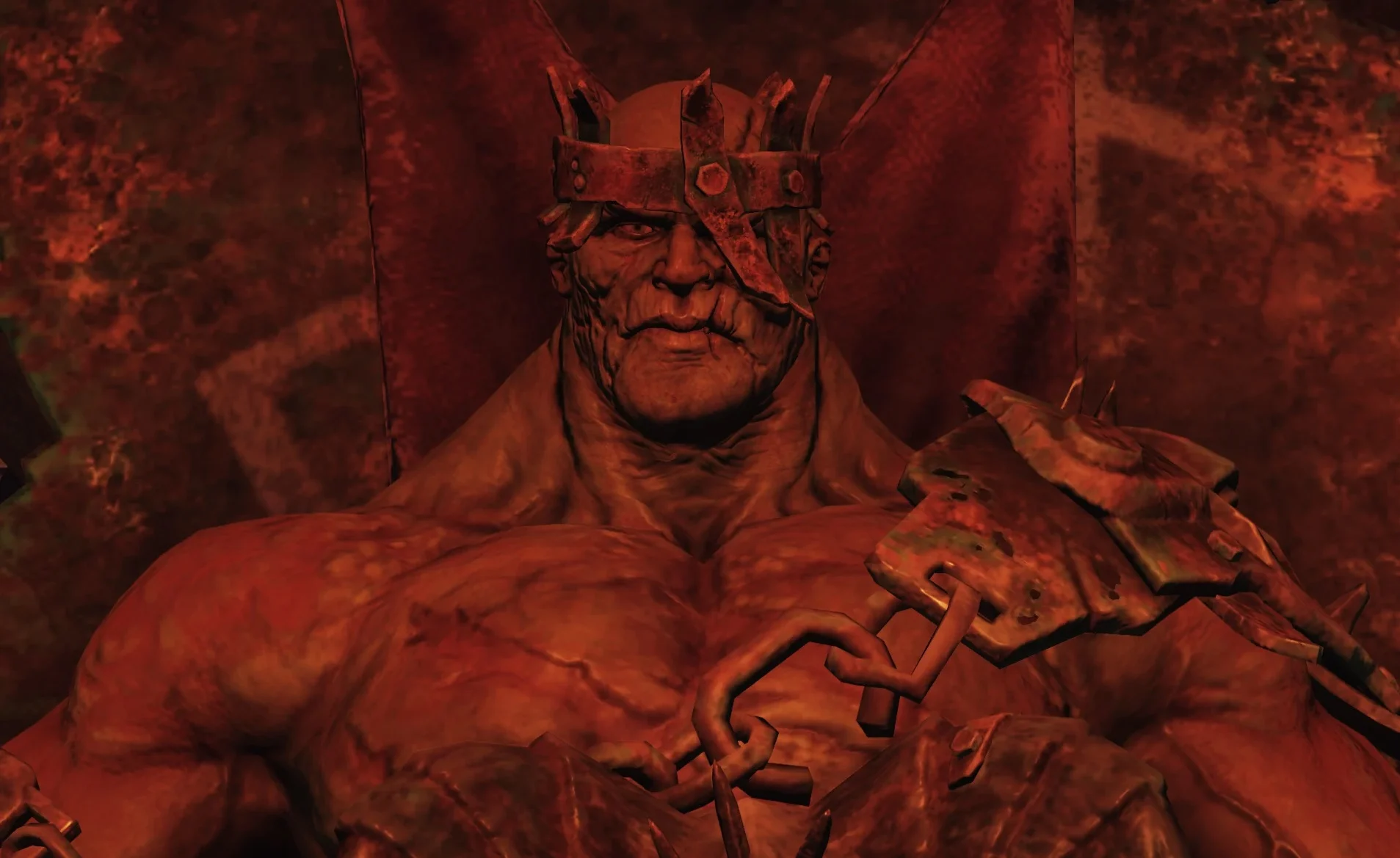 A Super Mutant appears in red. 
