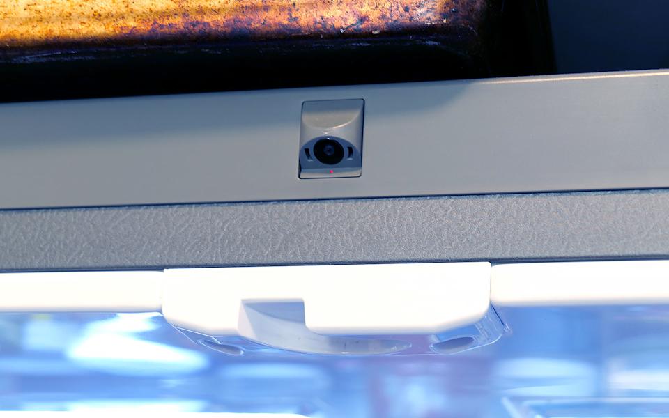 Bespoke models with AI feature a camera mounted to the top of the fridge that can recognize and take pictures of the food you put inside. 