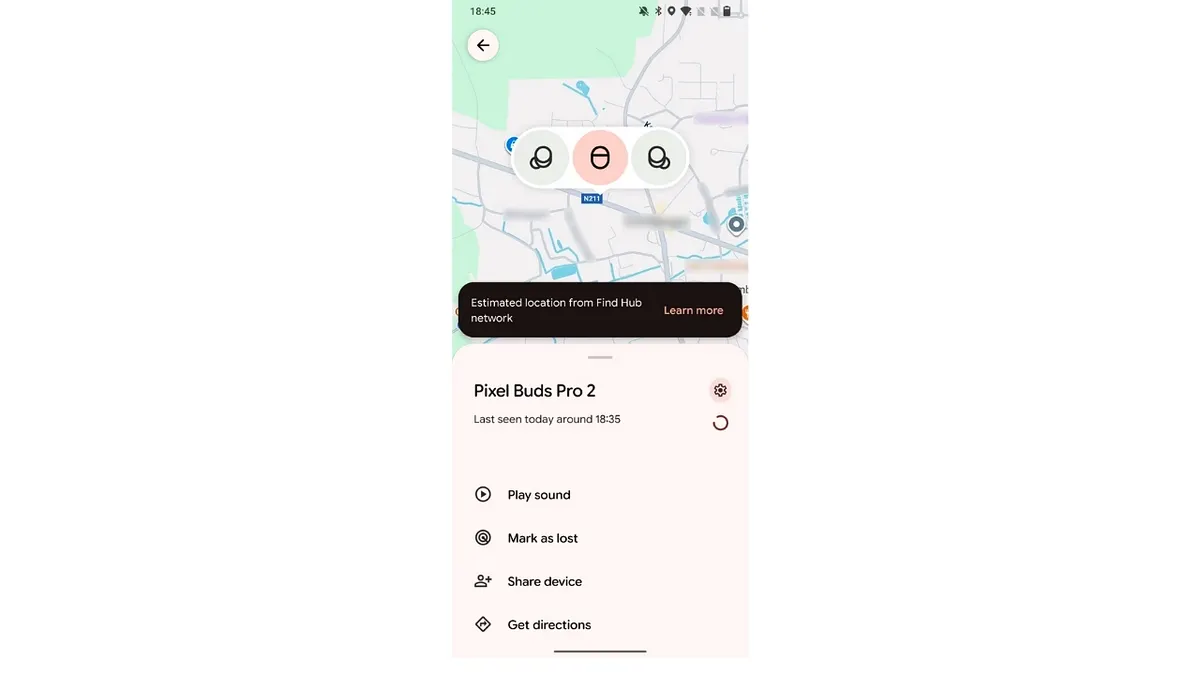 A screenshot of a location screen