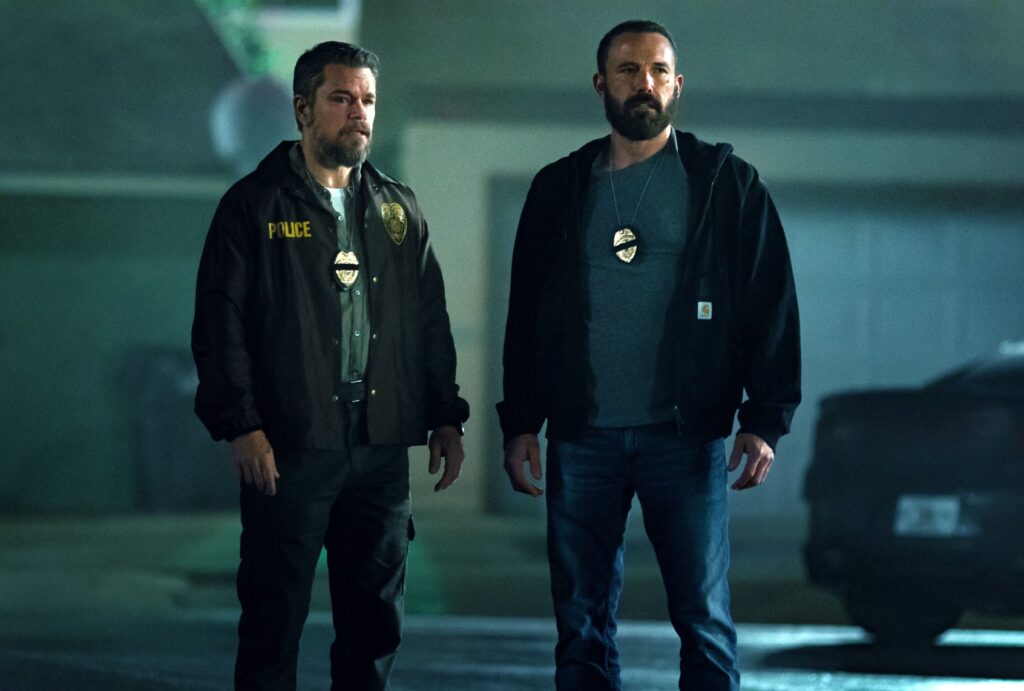 Matt Damon as Lieutenant Dane Dumars and Ben Affleck as Det Sergeant J.D. Byrne in