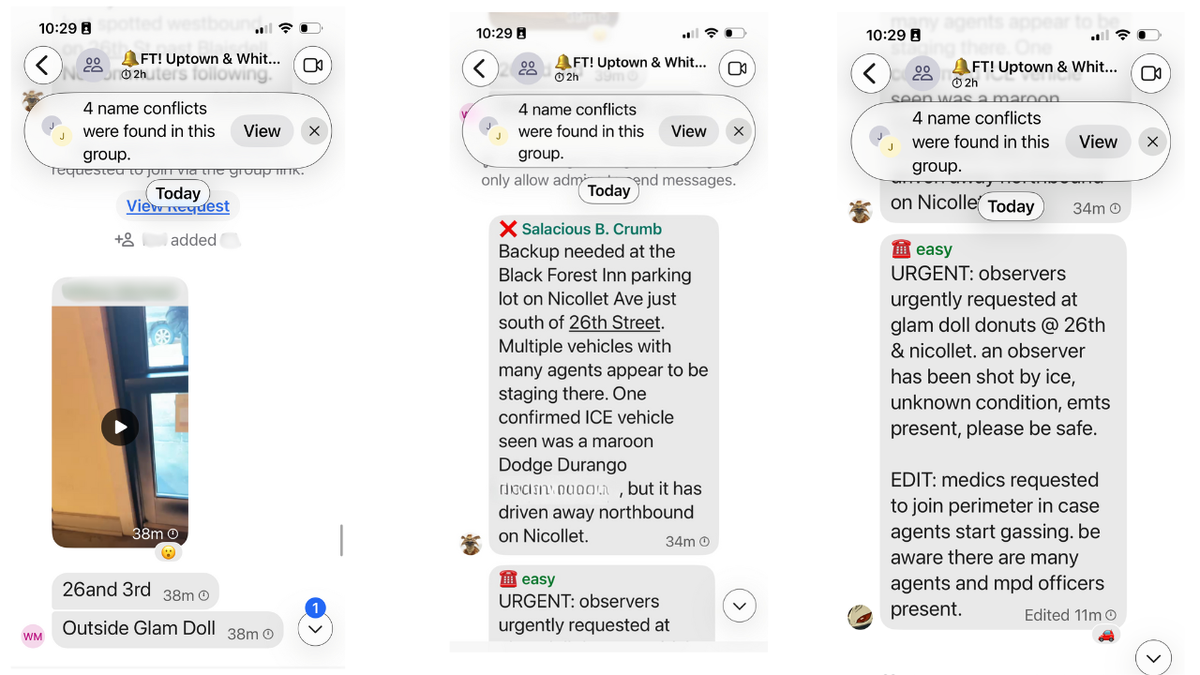 Members of an ICE Watch 