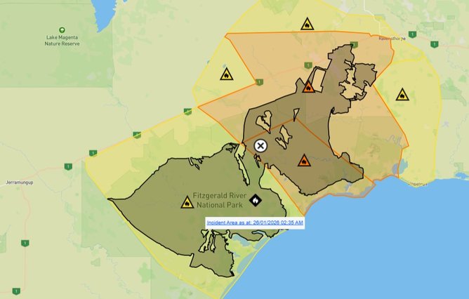 The Fitzgerald River National Park and all roads accessing it have been closed since January 17.