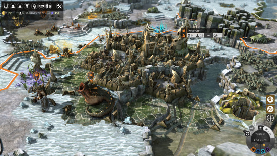 Best strategy games: a rocky map in Endless Legend