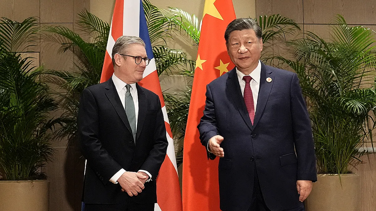 British Prime Minister Keir Starmer attends a bilateral meeting with President Xi Jinping of China, at the Sheraton Hotel, as he attends the G20 summit in Rio de Janeiro, Brazil, November 18, 2024.