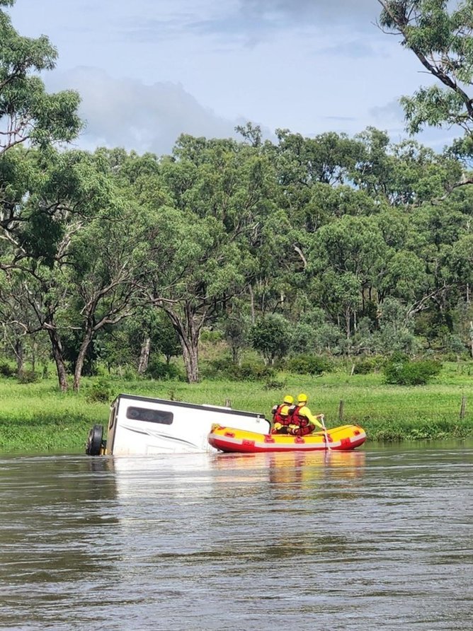 There have been 20 rescues from floodwaters this month. Picture: Qld Fire Department/Facebook