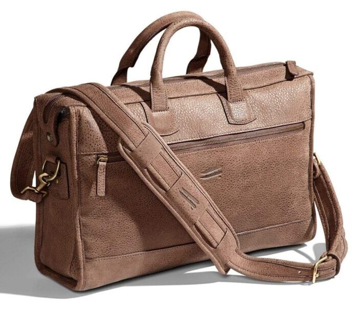 The Wright Brothers Leather Compact Zippered Brief