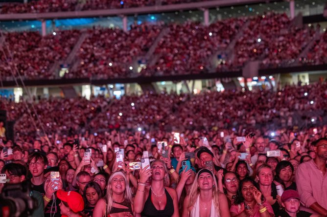 The 55,000 strong crowd.
