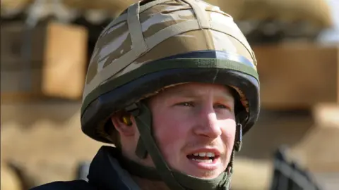AFP via Getty Images Prince Harry sits in an area of the observation post on JTAC Hill, close to FOB (forward operating base) Delhi, on January 2, 2008 in Helmand province