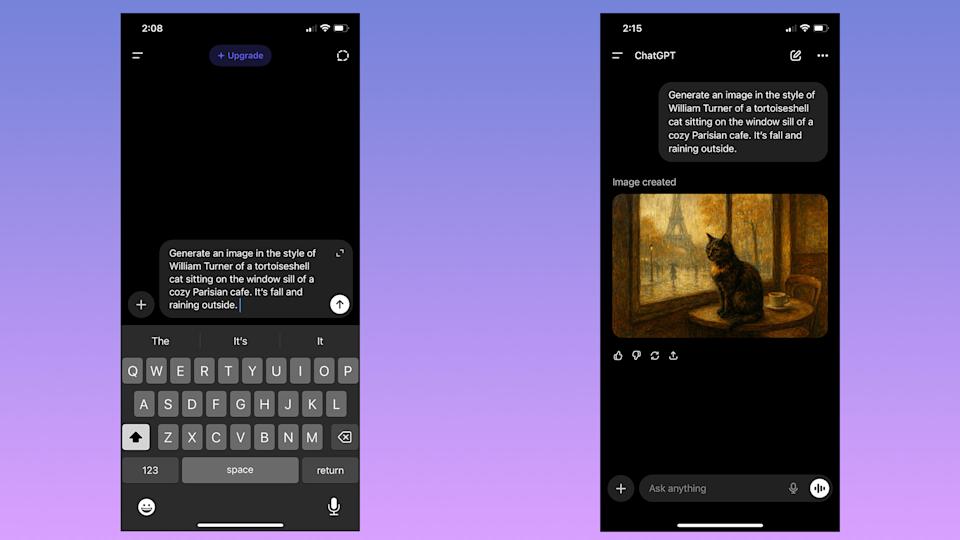 To begin making an image in ChatGPT, you can start by typing in the prompt bar. 