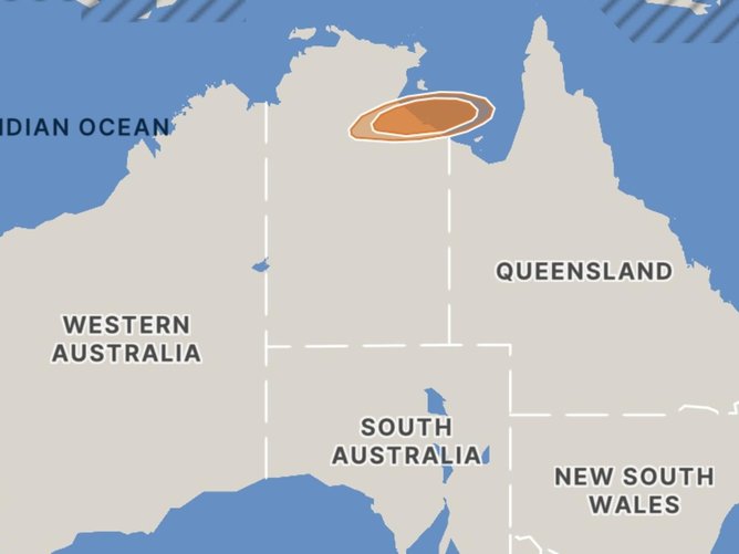 A tropical low is looming over Far North Queensland and the Northern Territory. Picture: Bureau of Meteorlogy