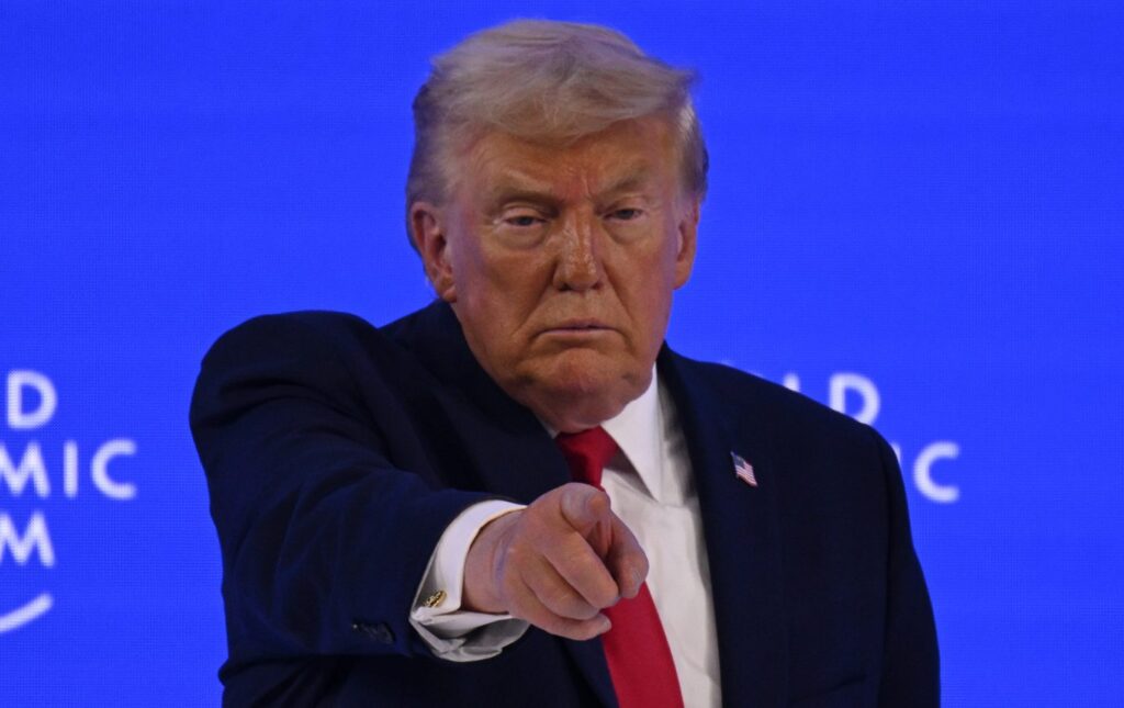 Donald Trump attends the World Economic Forum Annual Meeting in Davos, Switzerland, on January 21, 2026.